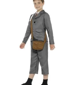 Smiffy's School Boy Historical Victorian Costume Uniform Book Week Dress Up Kids