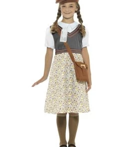 Smiffy's School Girl Old Fashion Wartime Book Week Character Costume