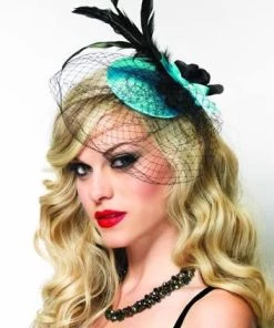 Disguises Fascinator Blue Womens Hire Costume Accessory