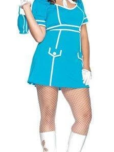 Disguises Flight Attendant Classique Plus Womens 1960s Hire Costume