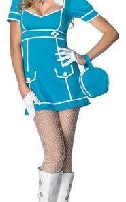 Disguises Flight Attendant Classique Womens 1960s Hire Costume