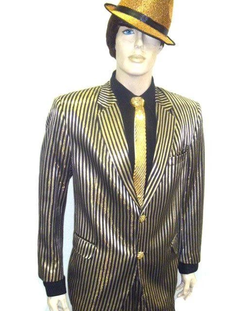 Disguises Mens Gangster 1920's Pimp Gold Suit Men's Hire Costume 3 Disguises Mens Gangster 1920's Pimp Gold Suit Men's Hire Costume