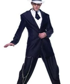 Disguises Mens Gangster 1920's Pimp Zoot Suit Men's Hire Costume
