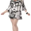 Disguises Go Go Girl Black And White Women's Hire Costume 1960's Fancy Dress 2 Disguises Go Go Girl Black And White Women's Hire Costume 1960's Fancy Dress