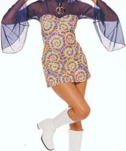 Disguises Go Go Girl Fluoro Womens 1960s Hire Costume