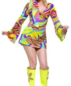 Disguises Wild Child Go Go Girl Womens Hire Costume 1960's Fancy Dress
