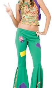 Disguises Hippie Aquarius Girl Womens Hire Costume