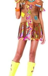 Disguises Hippie Love Child Womens Hire Costume