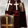 Disguises Knight Black Mens Medieval Hire Costume