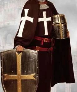 Disguises Knight Black Mens Medieval Hire Costume