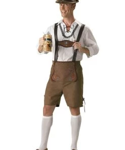 In Character Oktoberfest Costume Lederhosen Deluxe Mens Hire Costume