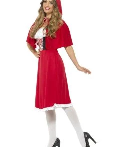 Smiffy's Womens Red Riding Hood Vintage Adults Book Week Fairytale Costume