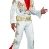 Rubie's Elvis Presley Hire Costume Collector's Edition American Eagle Aloha Fancy Dress Mens 1 Rubie's Elvis Presley Hire Costume Collector's Edition American Eagle Aloha Fancy Dress Mens