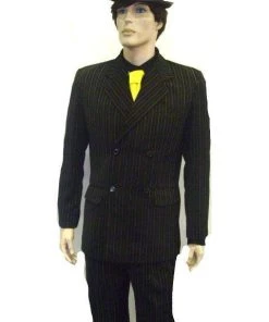 Disguises Gangster Yellow Pin Stripe Men's 1920's Hire Costume Mens