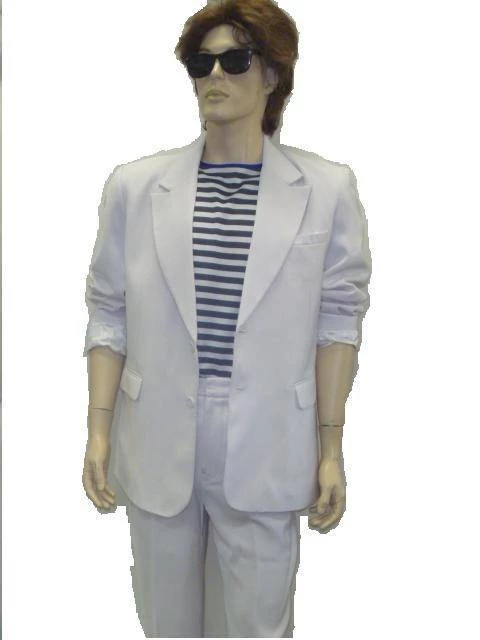 Disguises Miami Vice Crockett Mens 1980s Hire Costume 3 Disguises Miami Vice Crockett Mens 1980s Hire Costume