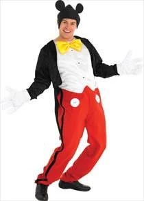 Disguises Mickey Mouse Mens Jumpsuit Hire Costume