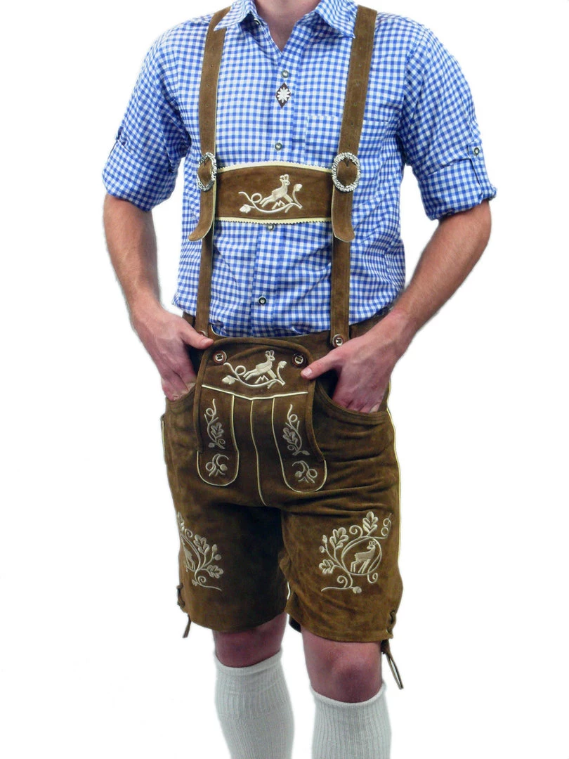 Disguises Mens Oktoberfest Traditional Authentic Lederhosen And Blue Shirt 4 Disguises Mens Oktoberfest Traditional Authentic Lederhosen And Blue Shirt