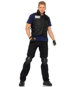 Leg Avenue Police SWAT Commander Mens Adult Costume Police Vest FBI Jacket