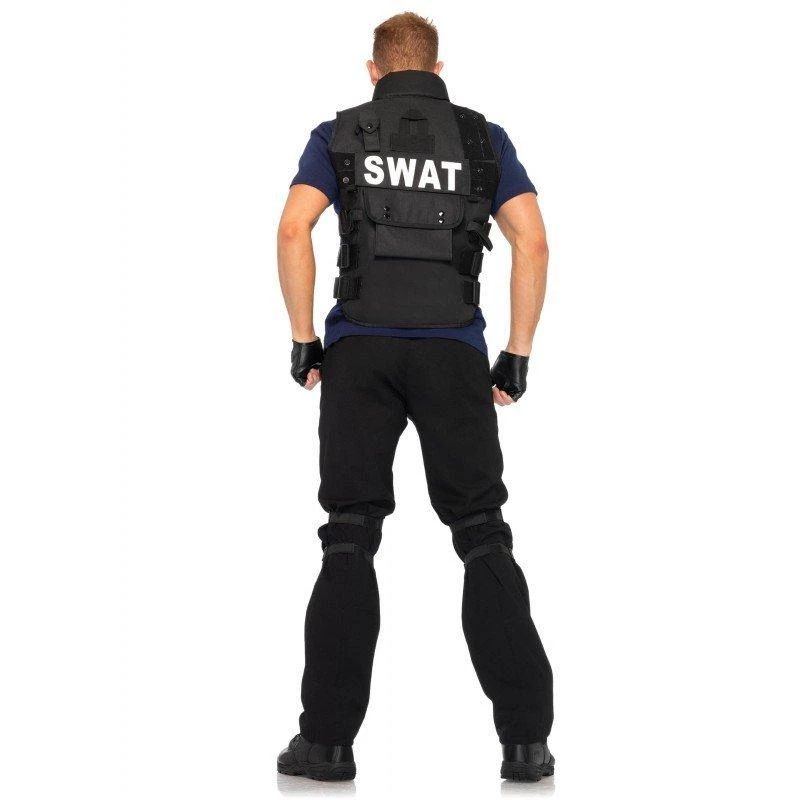 Leg Avenue Police SWAT Commander Mens Adult Costume Police Vest FBI Jacket 4 Leg Avenue Police SWAT Commander Mens Adult Costume Police Vest FBI Jacket