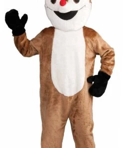 Disguises Mens Reindeer Rudolf Adult Mascot Hire Costume