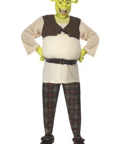 Smiffy's Shrek Adult Costume Fancy Dress Party Fairytale Ogre Outfit Mens