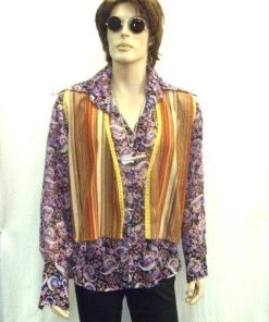Disguises Hippie 60's And 70's Vests Men's Hire Costumes