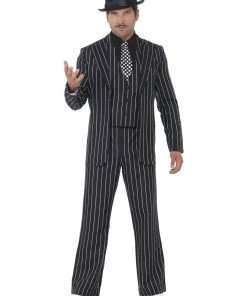 Smiffy's Mens Gangster Boss Vintage Costume Suit