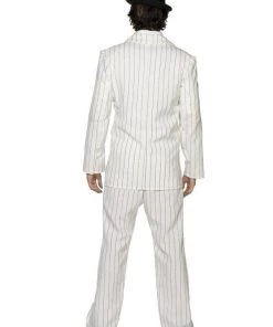 Smiffy's Gangster White Pin Striped Costume Suit
