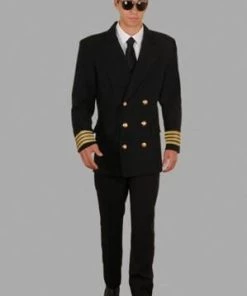 Creative Costuming Pilot Airline Captain's Uniform Men's Hire Costume Mens