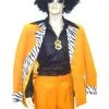 Disguises Pimp Orange Zebra Suit Mens 1970s Hire Costume