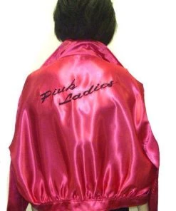 Disguises Pink Ladies Jackets Women's Hire Costume 1950's Grease Fancy Dress Womens