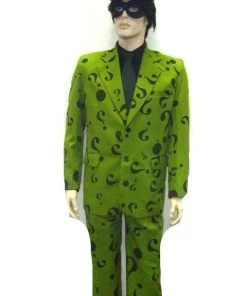 Disguises Riddler Men's Hire Costume Batman Fancy Dress