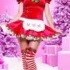 Disguises Candy Santa's Helper Miss Candy Womens Costume Hire