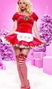 Disguises Candy Santa's Helper Miss Candy Womens Costume Hire