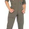 Leg Avenue Top Gun Adult Flight Suit Maverick Goose Iceman Hire Costume