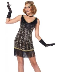 Leg Avenue Womens Charleston Fancy Dress Charmer Flapper Costume