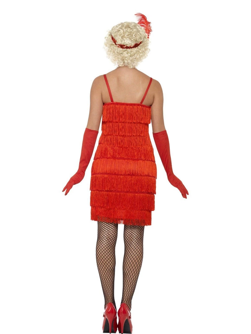 Smiffy's Flapper 1920s Longer Red Fringed Adult Costume For Sale Womens 5 Smiffy's Flapper 1920s Longer Red Fringed Adult Costume For Sale Womens