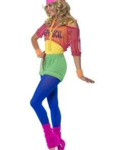 Smiffy's Olivia Newton John 80's Aerobics Work Out Let's Get Physical Costume Womens
