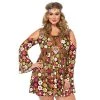 Leg Avenue Go Go Starflower Hippie Plus Size Womens Hire Costume