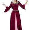 Smiffy's Maid Marion Magenta Medieval Costume Womens 1 Smiffy's Maid Marion Magenta Medieval Costume Womens