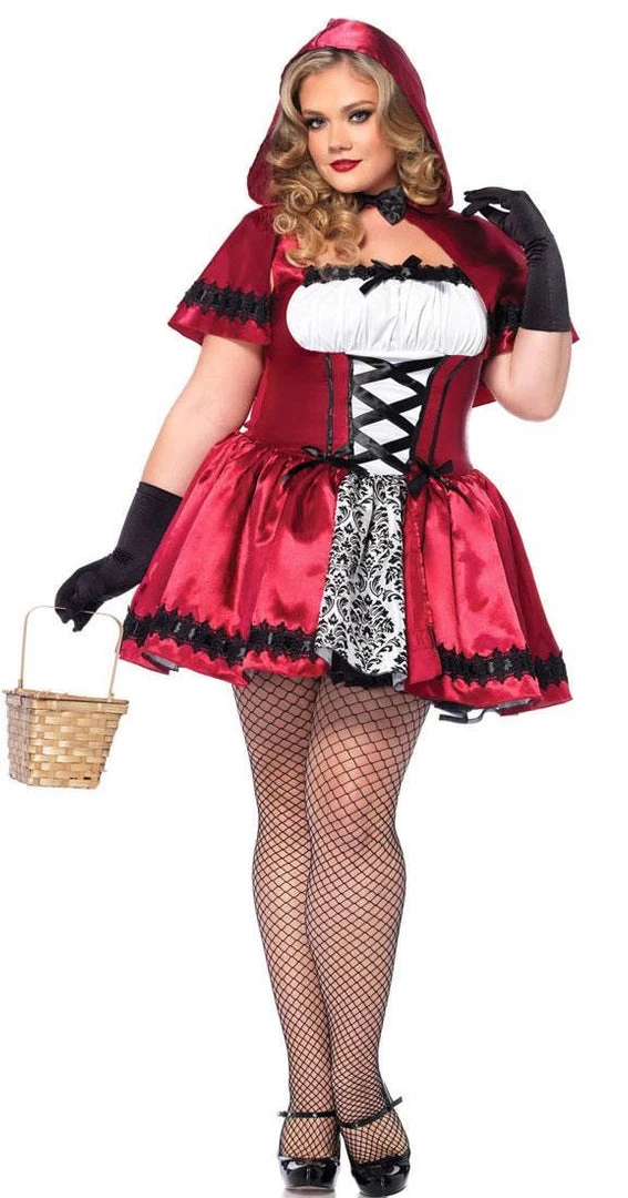 Leg Avenue Womens Red Riding Hood Gothic Red Plus Size Adult Costume For Hire 3 Leg Avenue Womens Red Riding Hood Gothic Red Plus Size Adult Costume For Hire