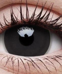 ColourVue Womens Titan Black Out Halloween Contact Lenses Multi Use Large Contacts
