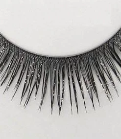 Carnival Products Womens Glitters False Eyelashes Black And Silver
