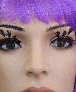 Carnival Products Feather Tips False Eyelashes Black Womens