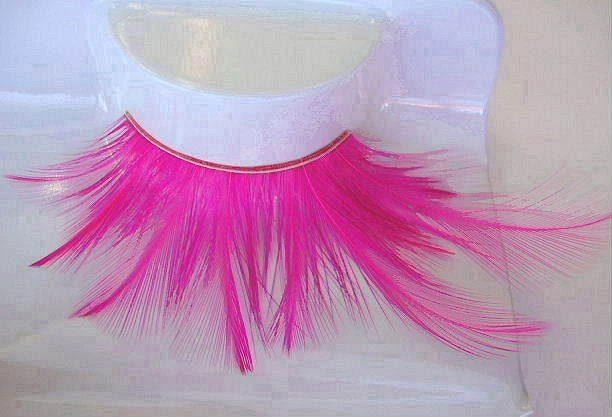 Carnival Products Womens Feathers False Eyelashes Long Pink 5 Carnival Products Womens Feathers False Eyelashes Long Pink
