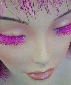Carnival Products Womens Tinsel Pink False Eyelashes Pink