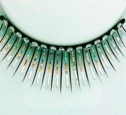 Carnival Products Crystals & Tinsel False Eyelashes Silver Womens