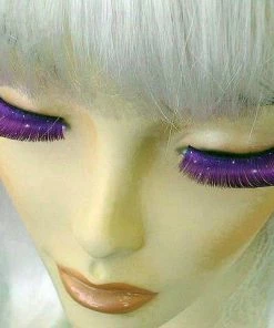 Carnival Products Sparkly False Purple Eyelashes