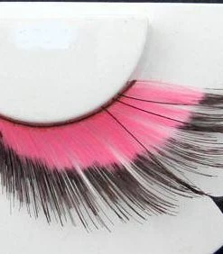 Carnival Products Oversized Pink & Black False Eyelashes Womens 7 Carnival Products Oversized Pink & Black False Eyelashes Womens