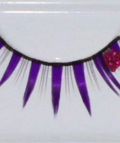 Carnival Products Daisy Crystal False Eyelashes Purple Pink Womens